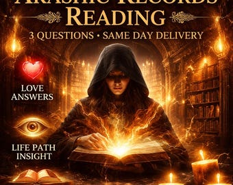 Akashic Records Reading 3 Questions • Personalized Reading • Life Path Insight • Love Clarity • Same Day Delivery