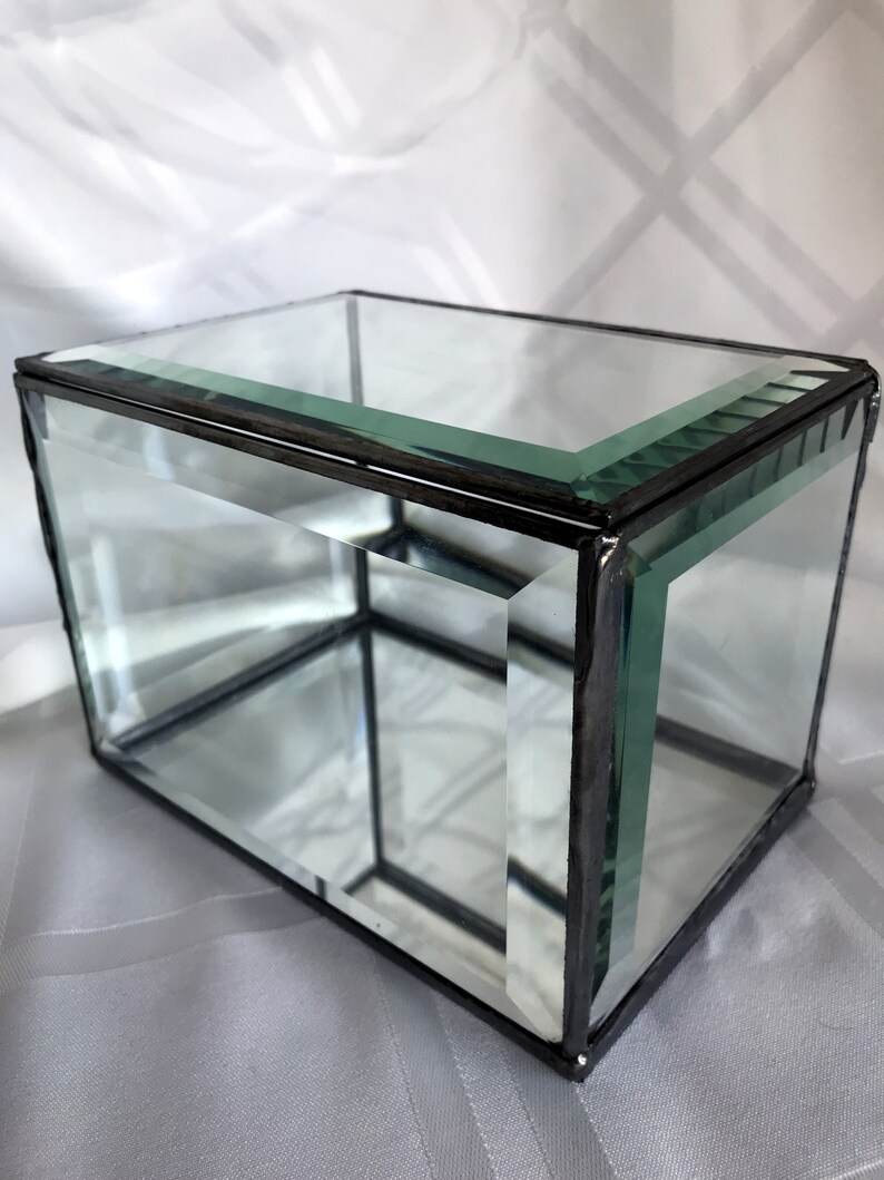 Clear Beveled Glass Display Box Wedding Display Memorial Etsy