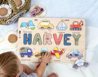 Rompecabezas personalizado con animales, rompecabezas de madera hecho a mano para regalo de cumpleaños, regalo único de Navidad