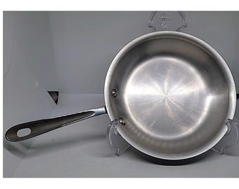 Sartén All-Clad LTD de acero inoxidable, color plata y negro, anodizado duro, 8 pulgadas.