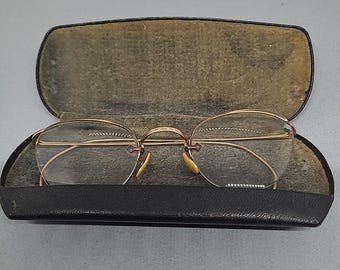 Vintage Amerikaanse optische brillen 12K goudgevulde randloze Numont
