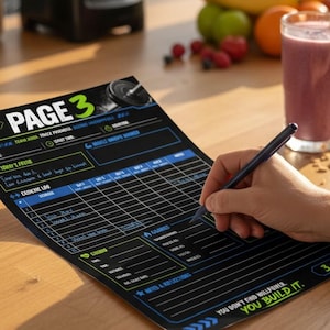 Gym Progress Log Printable Fitness Tracker PDF | Workout Journal & Strength Training Planner