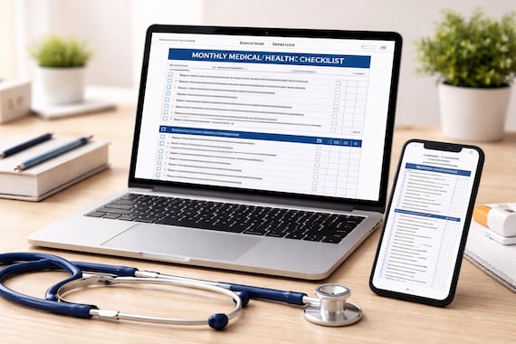 Monthly/Weekly IDD Nursing Services Checklist Fillable PDF