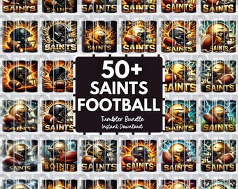 SAINT Football Team Designs 20oz Skinny Tumbler Wrap PNG, NFL Seamless Design, 20oz Sublimation Tumbler, Digital Download Template