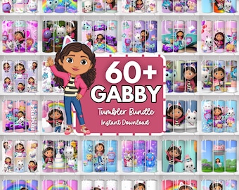 60+ Gabby's Dollhouse Tumbler Wrap Bundle: 20oz Skinny Tumbler PNG Designs (Digital Download)