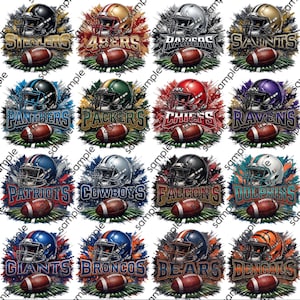 32 Football Mascot png Bundle, Football Team png, Mascot Png, Football PNG, Game Day Football Clipart, Football Animal, Football posters image 1