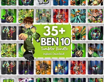 35+ Ben10 20oz Tumbler Wrap Bundle | Hero Alien Tumbler PNG | Cartoon Ben 10 Sublimation Set
