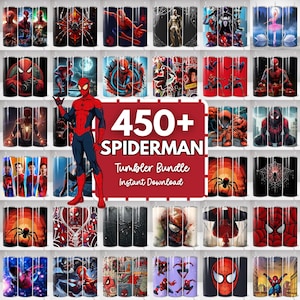 450+ Spiderman Tumbler Wrap Bundle, 20oz Skinny Tumbler Wrap, 20 oz Tumbler Png Sublimation Design, Digital Instant Download Designs