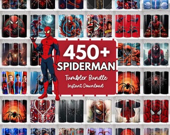 450+ Spiderman Tumbler Wrap Bundle, 20oz Skinny Tumbler Wrap, 20 oz Tumbler Png Sublimation Design, Digital Instant Download Designs
