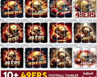 San Francisco Tumbler Wrap, 20oz Skinny Tumbler PNG, Sport Mascot Sublimation, Football Tumbler Design, Digital ownload, 20oz Tumbler Art