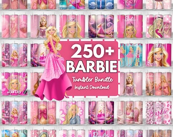 250+ 20oz Skinny Tumbler Sublimation Instant Download for Barbie Tumbler Wrap Bundle