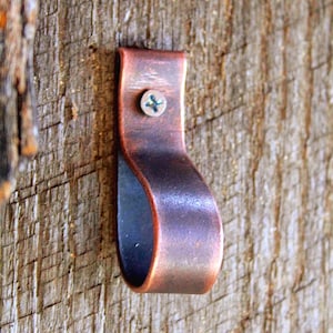 Handmade Rustic Copper Cabinet Pull: Industrial Barn Door Handle