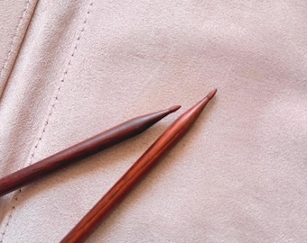 Limited! Handcrafted Teardrop Tip Red Pearwood Knitter’s Complete Journey Set-All your need