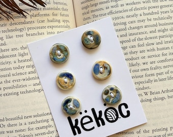 Nature Glaze Handmade Ceramic Buttons