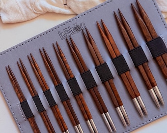 Limited Edition Handcrafted Full-Figure Carré Snakewood Cubics Interchangeable Needle Set