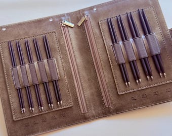 Handcrafted Deluxe Ebony Interchangeable Circular Needle Set (9 Sizes) Personalisation Available