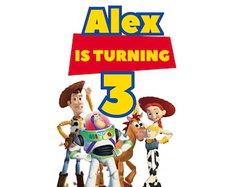 Toy Story Geburtstag bearbeitbare Canva Vorlage, Buzz Woody Shirt Design (Digitaler Download)