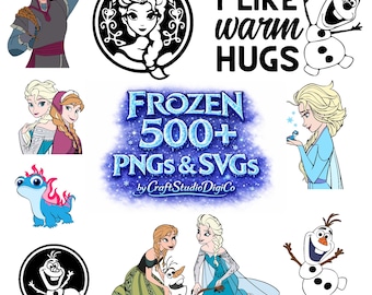 Die Eiskönigin PNG-Bundle 1000+ | Elsa Anna Clipart | Disney inspiriert SVG | Cricut Dateien | Sofortdownload