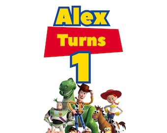 Toy Story Geburtstag bearbeitbare Canva Vorlage, Buzz Woody Shirt Design (Digitaler Download)