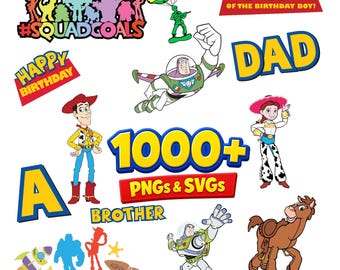 Toy Story Buzz Lightjahre Woody SVG PNG Bundle (Digitaler Download)