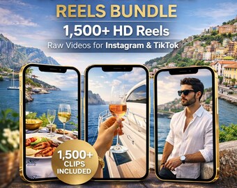 1500+ Luxus Lifestyle Rollen Bundle: Viraler Social Media Inhalt (Digitaler Download