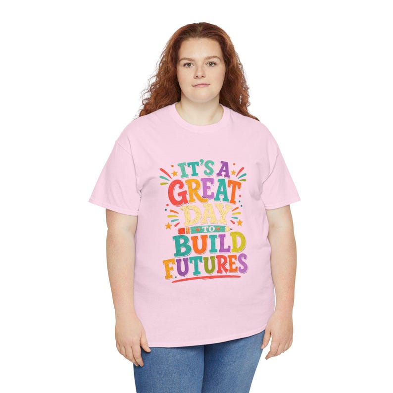 Build Futures Teacher Shirt, Back to School Educator Tee, Inspirational Typography T-Shirt image 5