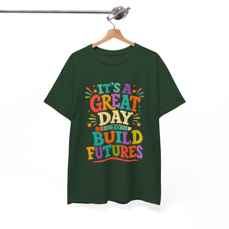 Build Futures Teacher Shirt, Back to School Educator Tee, Inspirational Typography T-Shirt image 8