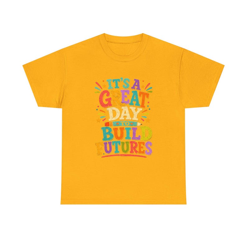 Build Futures Teacher Shirt, Back to School Educator Tee, Inspirational Typography T-Shirt image 9