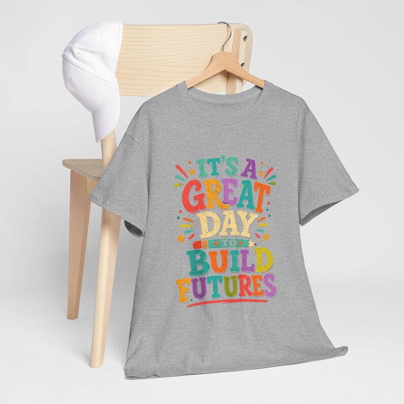 Build Futures Teacher Shirt, Back to School Educator Tee, Inspirational Typography T-Shirt image 11