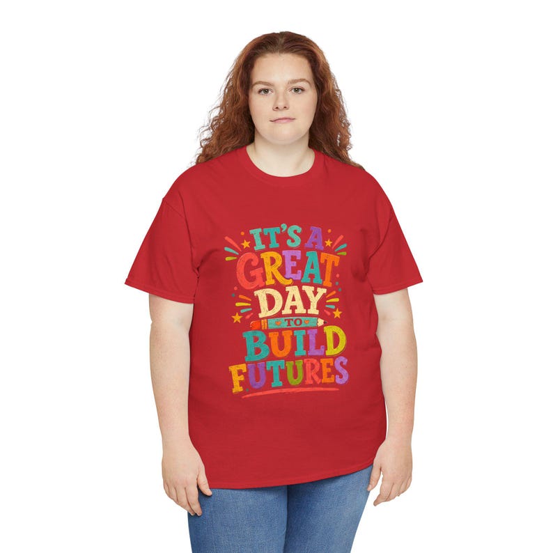 Build Futures Teacher Shirt, Back to School Educator Tee, Inspirational Typography T-Shirt image 6