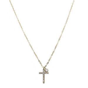 Dainty S925 Sterling Silver Cross Necklace for Women, Tiny Minimalist Christian Pendant, First Communion Confirmation Baptism Gift for Girl