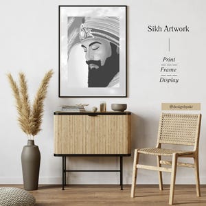 Sikh Kunstdruck - Guru Gobind Singh Ji (Digitaler Download A4)