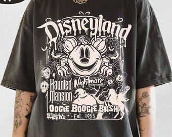 Camiseta de Halloween de Disney con colores retro y cómodos, camiseta de Halloween de Disneyland, camiseta de Halloween de Disneyworld, camiseta de Halloween de Mickey, regalo de Halloween