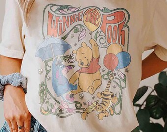 Retro Comfort Colors Winnie The Pooh Shirt, Vintage Winnie Pooh and Friends Shirt, Classic Pooh and CO Shirt, Disney Winnie the Pooh Shirt