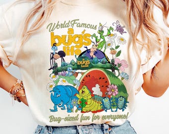 Vintage Disney A Bug's Life A Bug's Land shirt, Disneyland Ride shirt,Heimlich Flik Hopper Princess Atta Bug, Family Disney, Comfort Colors®