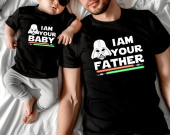 Camiseta "Soy tu bebé y soy tu padre", regalo a juego para padre y bebé, Disney papá y yo, Star Wars papá y bebé, regalo para el Día del Padre