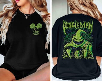 Camiseta de Disney de Halloween de dos caras "Let's Oogie Boogie", orejas de Mickey personalizadas de Pesadilla antes de Navidad, camiseta de Oogie Boogie Bash 2026