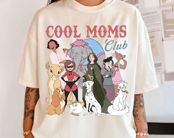 Camiseta Comfort Colors® Retro Disney Cool Mom Clubs, Roupa Divertida para Mães, Camiseta para Mães Disney, Camiseta Melhor Mãe de Sempre, Presentes para o Dia das Mães