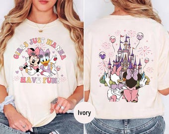 Camiseta Disney Girls Just Wanna Have Fun, Camiseta Disney Minnie Daisy Summer, Camiseta Disney Besties, Camiseta Disney Vacation Regalo de verano Disney