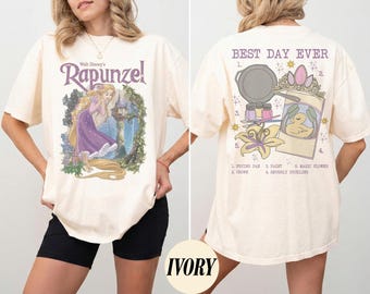 Retro Disney Tangled Rapunzel Floral Comfort Color Shirt, Disney Princess Rapunzel, Lost Princess Tee, Magic Kingdom Shirt, Disney Trip 2026