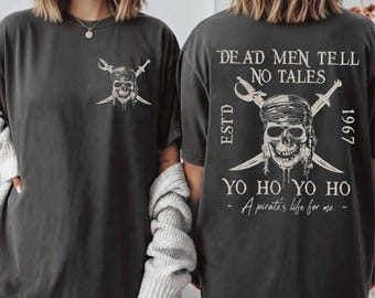 Camiseta de Piratas del Caribe "La Venganza de Salazar", colores cómodos, camiseta vintage de Piratas, camiseta retro de los 90, camiseta "Una vida pirata para mí"