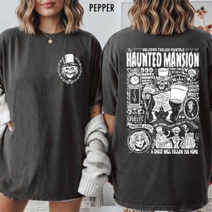Camiseta vintage de la Mansión Embrujada de doble cara Comfort Colors®, camiseta Stretching Room, camiseta de la Mansión Embrujada de 1969, camiseta para viaje de Halloween a Disneyland