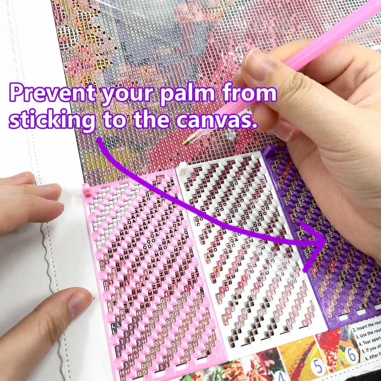 9PCS Diamond Painting Alignment Rulers, Rectangle Step Drill Placement ...