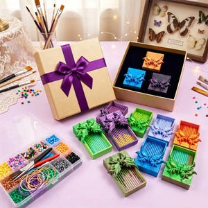 3D Butterfly Fuse Bead Tray, Colorful Bead Scoop & Sorting Tool, DIY Pixel Art Craft Organizer, 3D Printed Bead Art Supply Gift