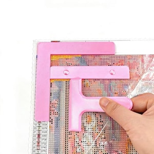 Juego de reglas de alineación para pintura de diamantes, herramienta guía de colocación de brocas de 3 piezas, regla de línea recta para arte de diamantes