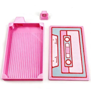 Cassette Diamond Painting Tray with Lid, 3D Printed Diamond Art Accessory