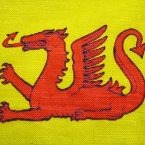 RED YELLOW DRAGON -  Printed Sew On Patch - Vest, Bag, Backpack, Jacket, T-Shirt