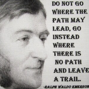 Ralph Waldo Emerson QUOTE - Printed Patch - Sew On - Vest, Bag, Backpack, Jacket -p483