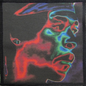 Printed Sew On Patch - GLOWING JIMI HENDRIX - The man could play the blues - p65