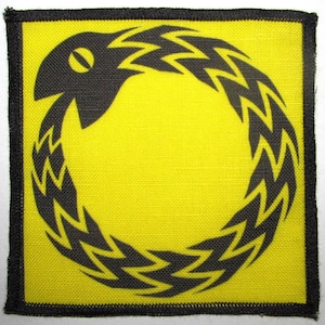 Printed Sew On Patch - OUROBOUROS SNAKE - Serpent DOES devour itself - p1